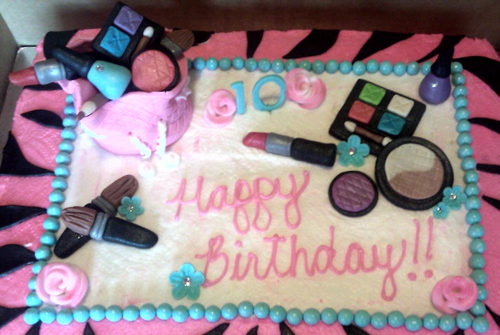 Drawstring make-up bag cake - Decorated Cake by Deb - CakesDecor