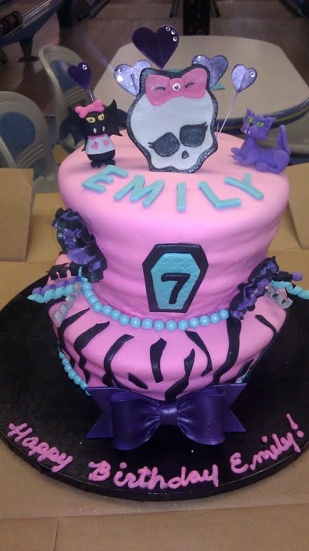 Fondant Monster High Inspired Cake Topper Set (4 Pieces)